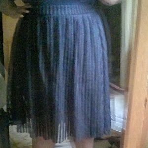 a layered black skirt